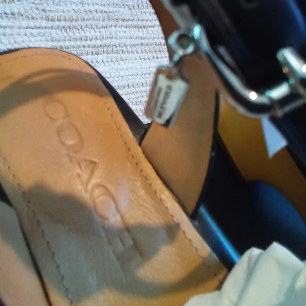 COACH ASTOR STUDDED CLOG Platform Sandal / Black/ Size : 5 1/2 - Picture 3 of 6